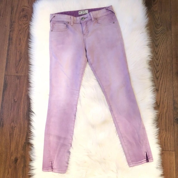 Free People Denim - Free People Lavender Skinny Cropped Jeans